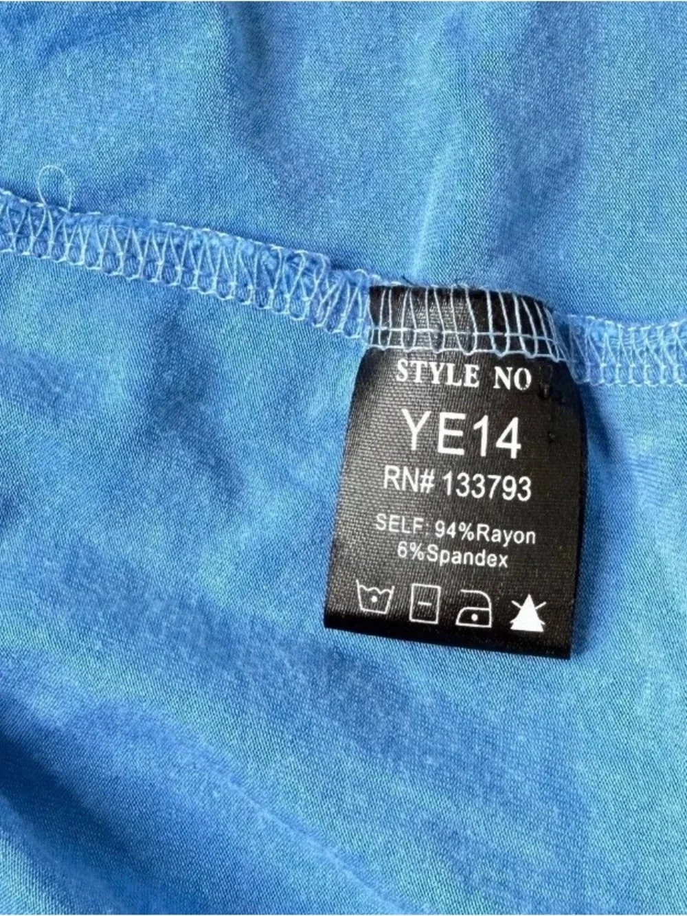 NWT POL Blue Lace Trim Babydoll Tunic Mini Dress Boho Top - Picture 5 of 7